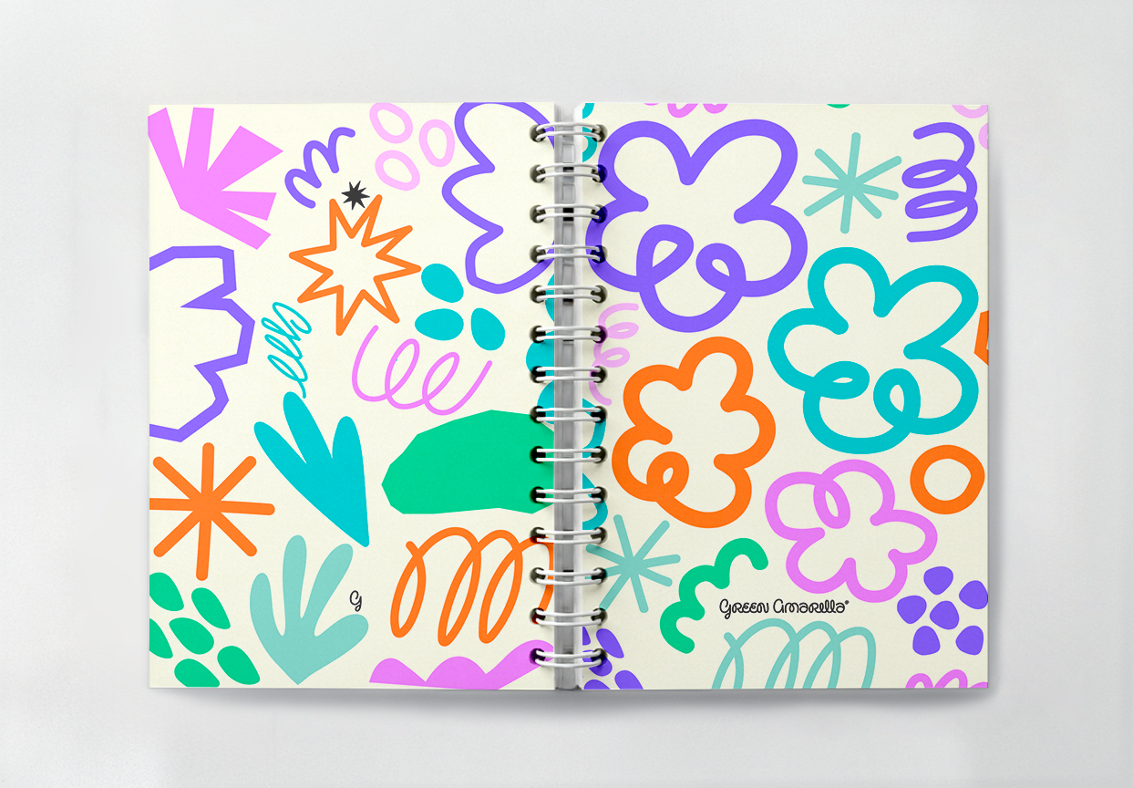 Cuaderno Argollado Doodles ✶ Mediano A5