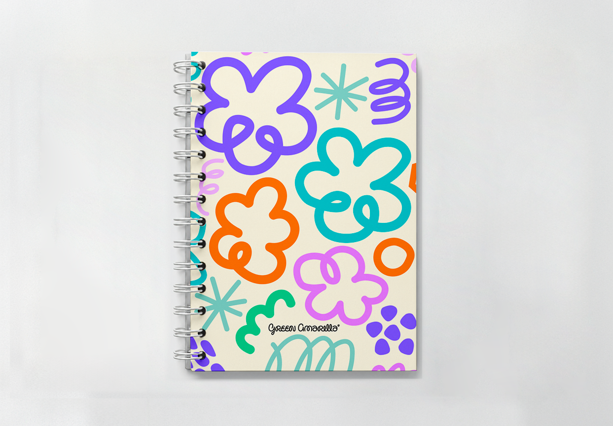 Cuaderno Argollado Doodles ✶ Mediano A5