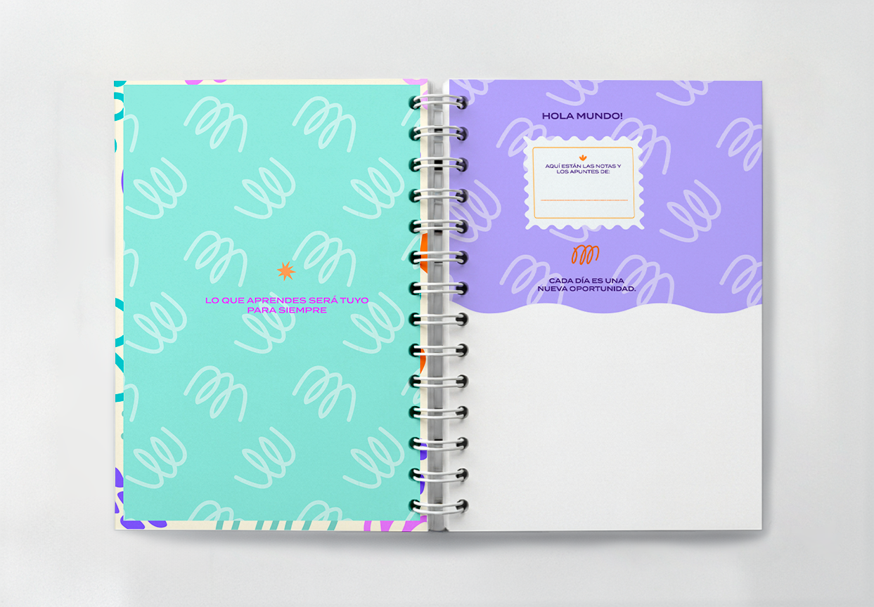 Cuaderno Argollado Doodles ✶ Mediano A5